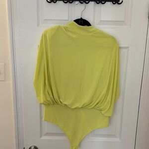 Express Mock-neck Open-back Bodysuit